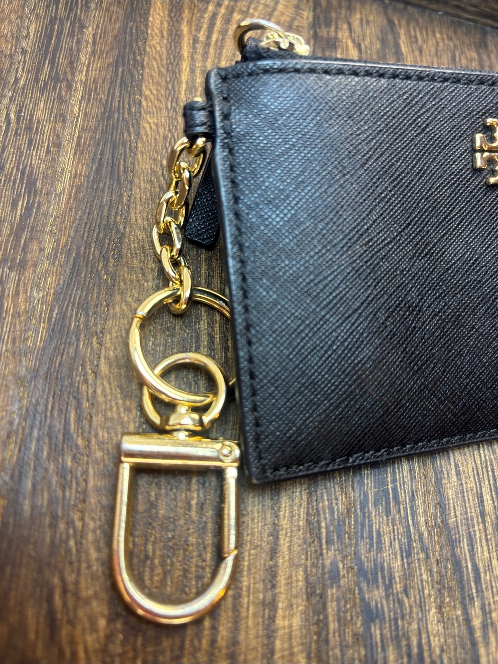 Tory Burch Black Saffiano Wallet with Gold Hardware - Picture 2 of 8